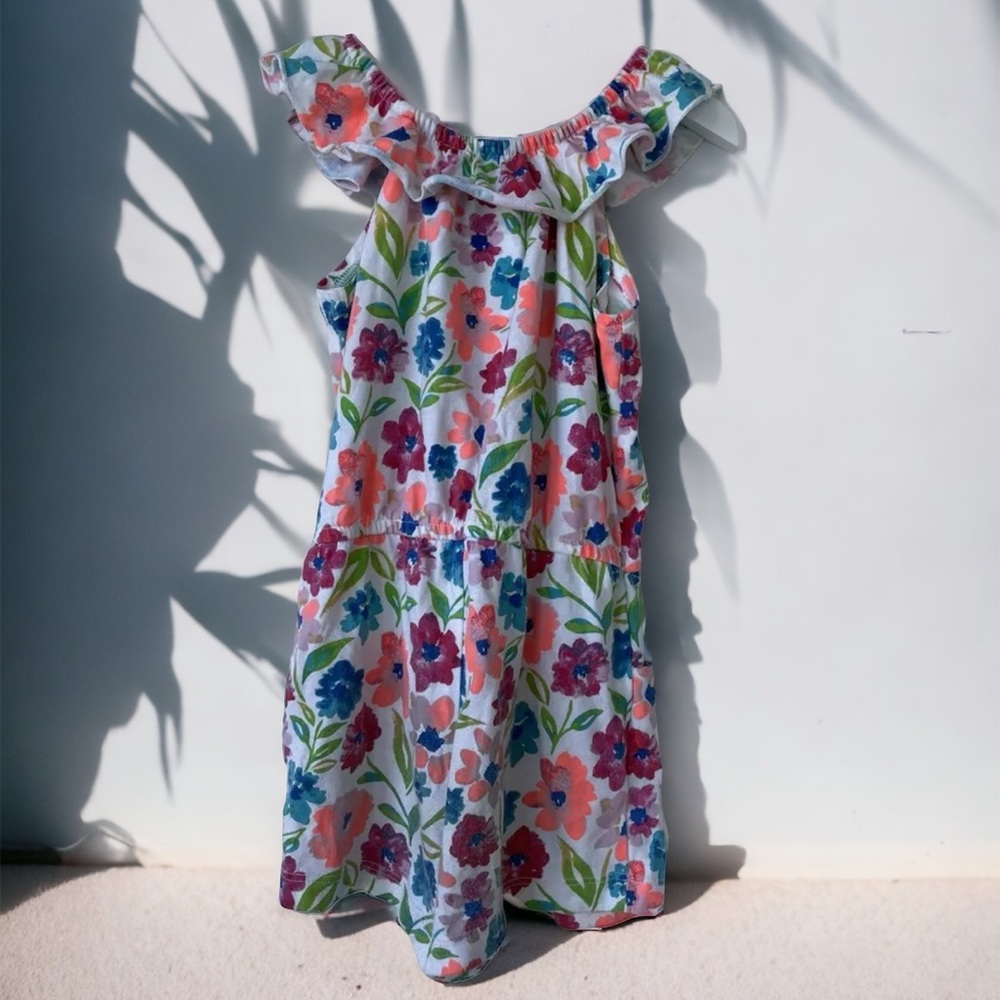 Wonder Nation girls summer spring romper bright florals flowers kids fashion sz5